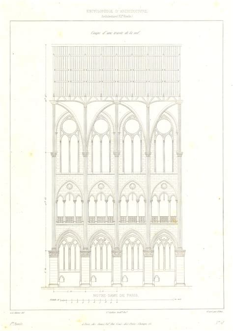 Plans Et éélévations Cathédrale Notre Dame De Paris