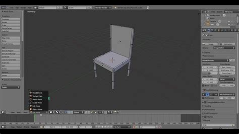 Blender Basic Chair Tutorial For Beginners Youtube