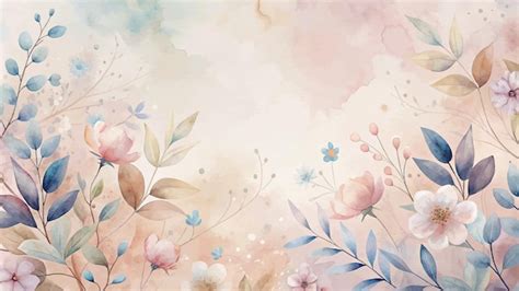 Soft Pastel Floral Watercolor Background Premium AI Generated Vector