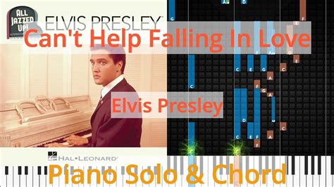 🎹cant Help Falling In Love Solo And Chord Elvis Presley Synthesia Piano Youtube