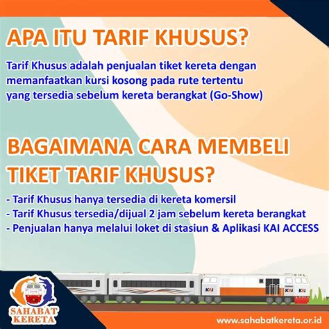 Calone Perpal On Twitter RT Sahabat Kereta Tarif Khusus Adalah