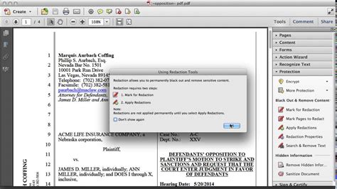 How To Redact A Pdf Document In Adobe Acrobat Youtube