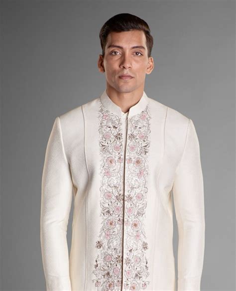 Off White Bloom Sherwani More Mischief