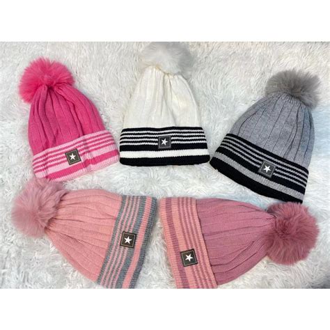 Gorro Touca Infantil Pompom Urso Forrada Por Dentro Amarrar Para O