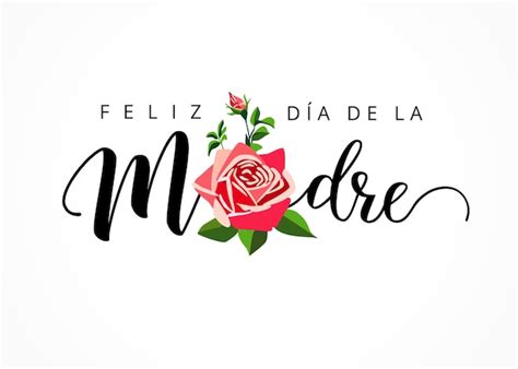 Feliz Dia De La Madre Letras Y Tarjeta De Felicitación Rosa Texto En