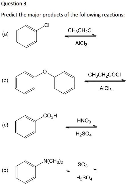 Solved Question Predict The Major Products Of The Following