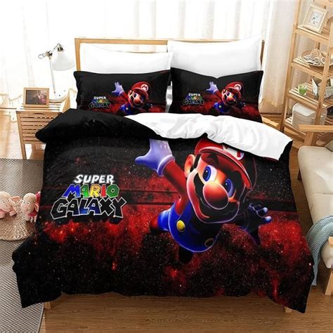 Zppshop Super Mario Housse De Couette Dessin Anim Super Mario Imprim