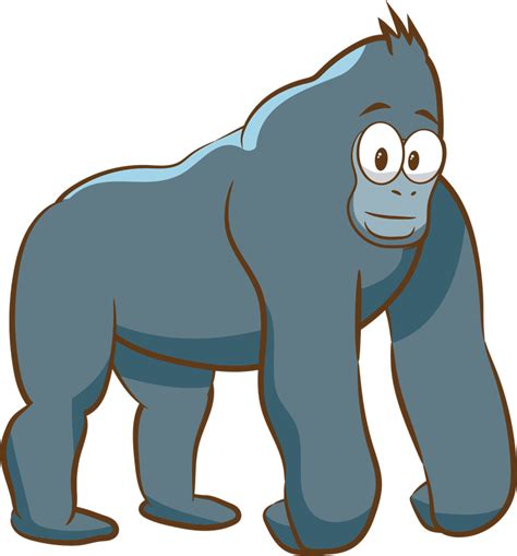 free gorillas silly cow cartoon set isolated vector 225033