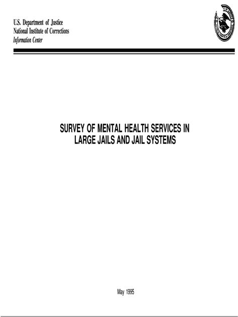 Fillable Online Static Nicic Survey Mental Health Services In Large