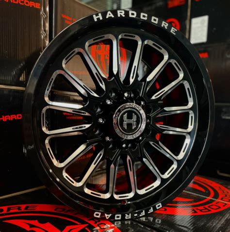 X X Hardcore Hc Wheels Gloss Black Milled X Chevy Gmc Ebay