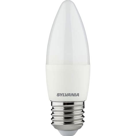 Ampoule Flamme Mate LED E27 Blanc Chaud 470 Lm 4 5 W SYLVANIA