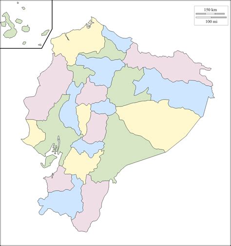 Political Map Of Ecuador