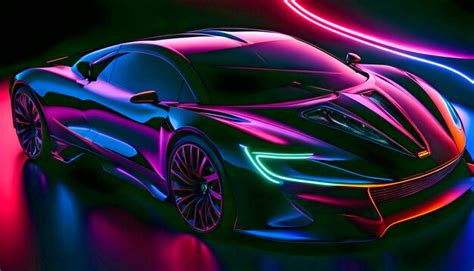 Premium Ai Image Beautiful Modern Abstract Car Design In Neon Light