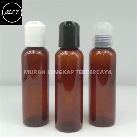 Jual Botol Presstop Ml Amber Botol Disctop Ml Amber Coklat Pet