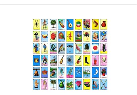 Loteria Mexicana Imprimible Archivo 30 Tablas 4x4 35 Cartas De Loteria Mexicana