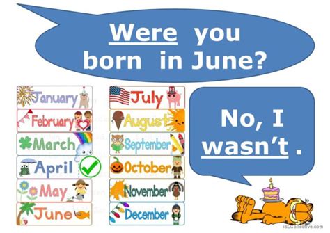 When were you born: English ESL powerpoints