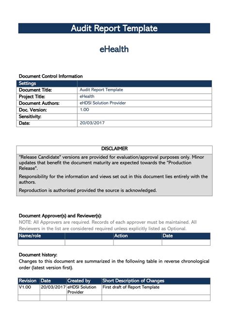 50 Free Audit Report Templates [format] Internal External