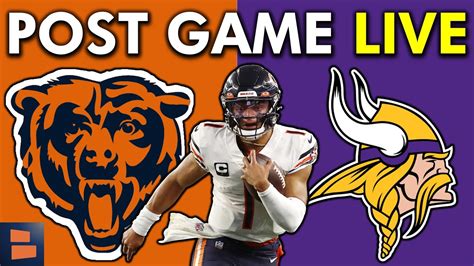 Chicago Bears Vs Minnesota Vikings Post Game Show Live Nfl Week 12 Monday Night Football