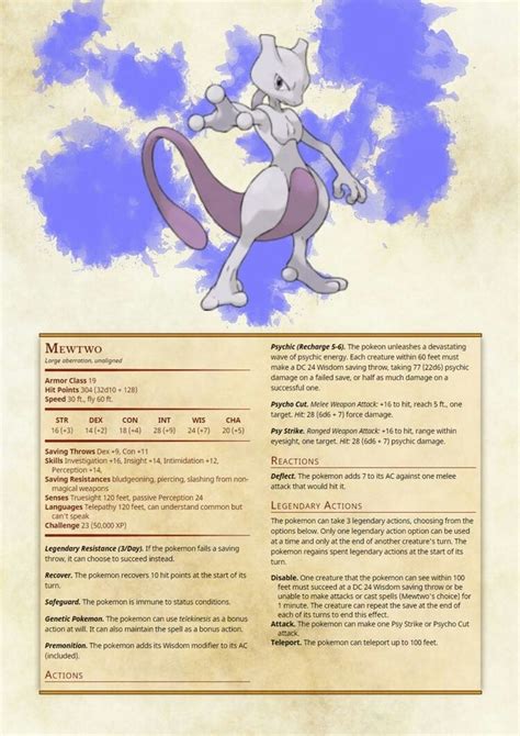 Pin By Leia Baird On Legendary Dungeons Dragons Homebrew Pokemon