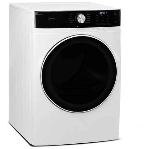 Midea Dryer Electric White 8 Cu Ft Capacity Stackable Energy Star