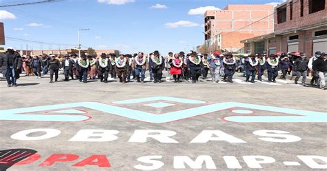 Inauguran Asfalto Flexible De La Avenida Bolivia Y Entregan Maquinaria