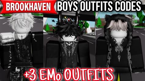 Brookhaven codes for boys Outfits /Clothes ! Emo boys outfits codes for ...