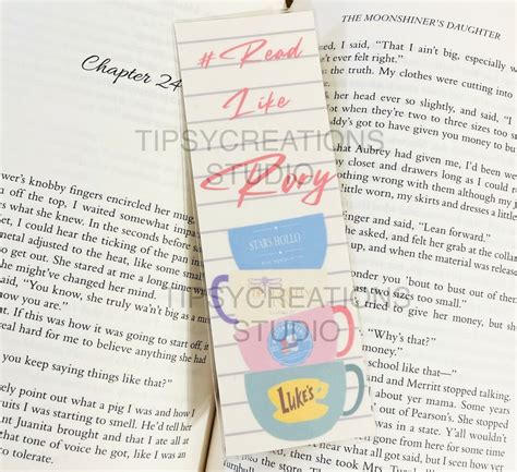 Bookmark Read Like Rory Gilmore Girls Book Ts Coffee Cute