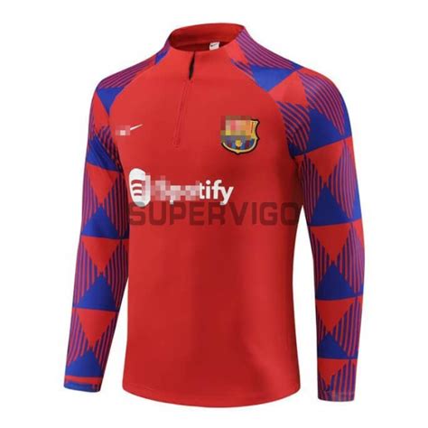 Sudadera De Entrenamiento Barcelona Rojo Azul Supervigo