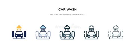 Icono De Lavado De Coches En Diferentes Ilustraciones Vectoriales De