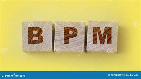 Acronym BPM Business Process Management Wooden Small Cubes With