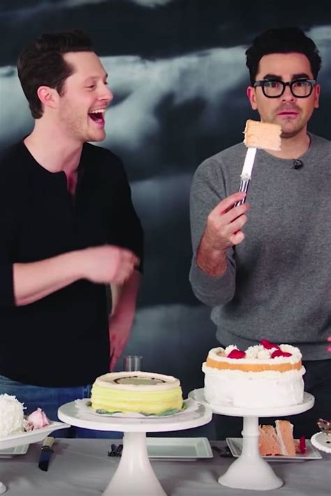 Schitt's Creek's Dan Levy and Noah Reid Try Wedding Cakes Daniel Levy ...