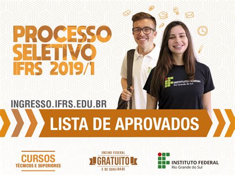 Lista de aprovados no Processo Seletivo 2019 1 está divulgada Campus