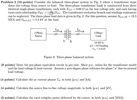 Solved Problem Points Consider The Balanced Three Phase System