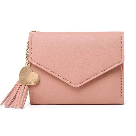 Mini Cartera Con Borlas Para Mujer Monedero Corto Femenino Monedero De