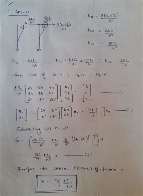 Calculation Of Stiffness In Structural Elements Skill Lync