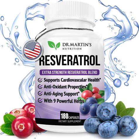 Amazon Extra Strength Resveratrol 1568mg 180 Capsules 3 Months