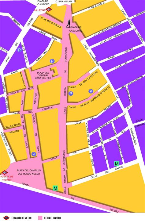 Viajoscopio Mapa Feria El Rastro La Latina Madrid Espa A