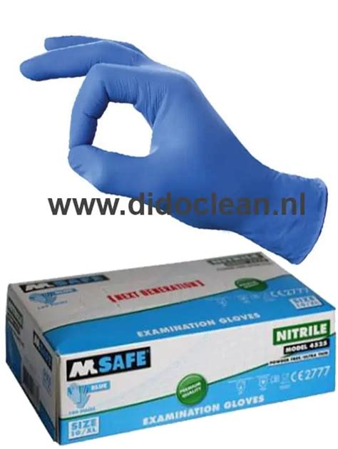 Handschoenen M Safe 4525 Nitril Blauw DiDoClean Nl