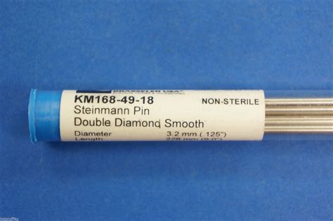 Brasseler Km168 49 18 Steinmann Pin Double Diamond Smooth D 0125in