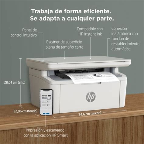 HP LaserJet M140w Impresora Multifunción Láser Monocromo WiFi Blanca