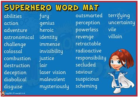 Adjectives To Describe A Superhero