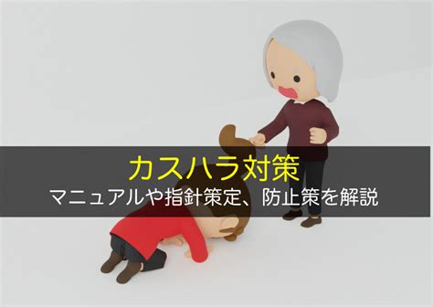 カスハラ対策カスタマーハラスメントのマニュアルや指針策定防止策を解説 かなめ介護研究会