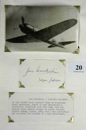 Autograph Jiro Horikoshi Japanese Aircraft Design