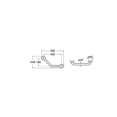 Asa de baño angular 135º COMFORT ROCA