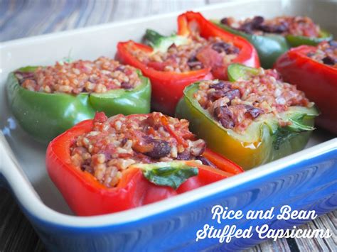 Meatless Monday Rice And Bean Stuffed Capsicums The Annoyed Thyroid