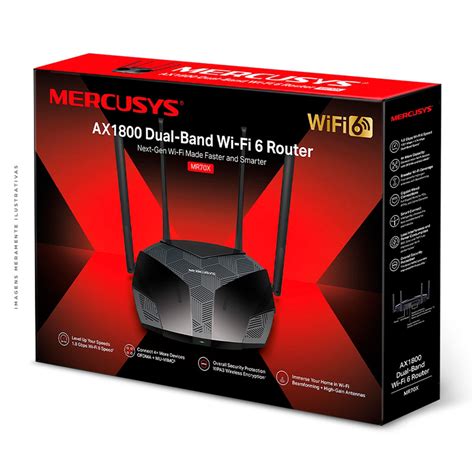 Roteador Mercusys Wi Fi 6 Dual Band 1800MBPS MR70X US