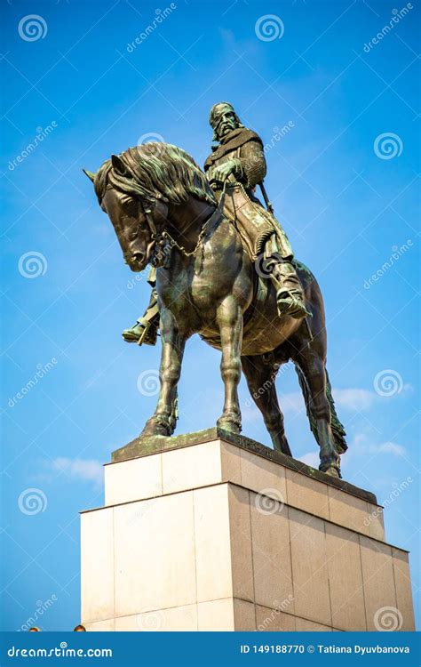 Monument To Jan Zizka, Czech National Hero, Equestrian Statue, Prague, Czechia Editorial Photo ...