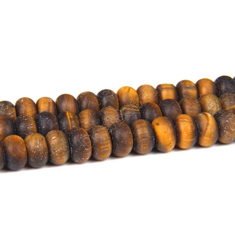 Matte Tiger Eye Rondelle Beads Wholesale Beads Supplies Dearbeads