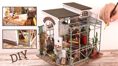 Diy Miniature Dollhouse Kit Emilys Flower Shop Customized Kit