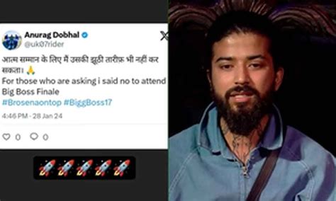 ‘bigg Boss 17 Anurag Dobhal Reveals Why Hes Not Attending The Finale